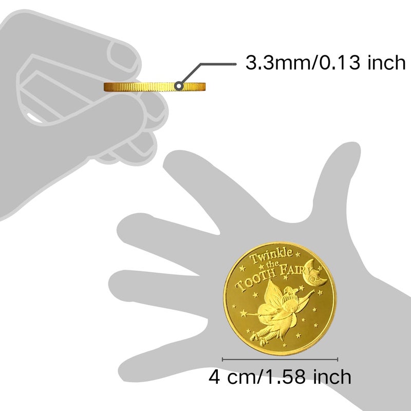 NLR FUN NLR Tooth Fairy Coins [4 pcs] Tooth Fairy Golden Coins Experience for The Lost Tooth Kids - Image 4